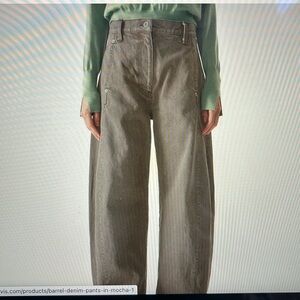 Sayaka Davis Women's Barrel Denim Pants in Spruce Brown